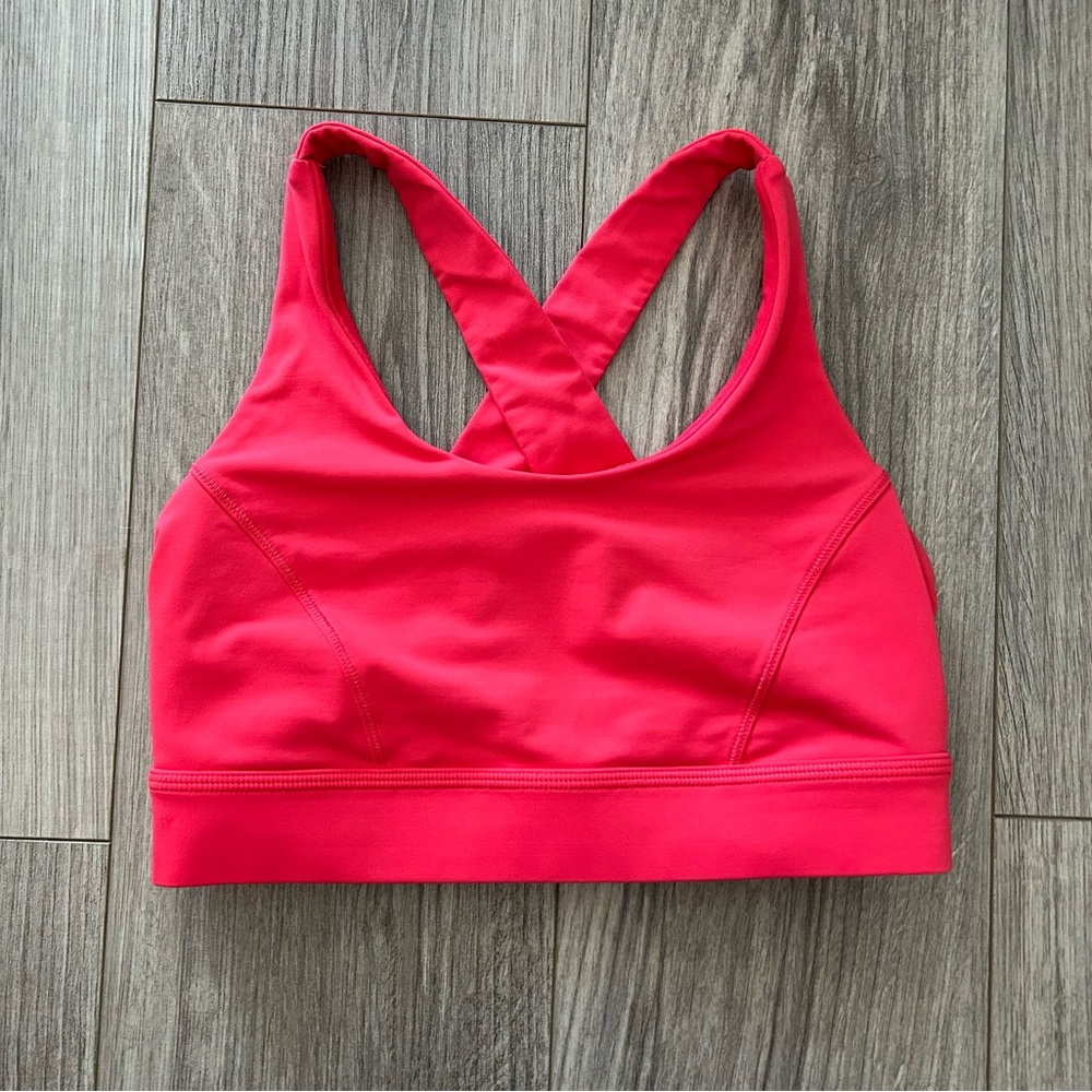 lululemon athletica Bright Pink Crossback Sports Bra